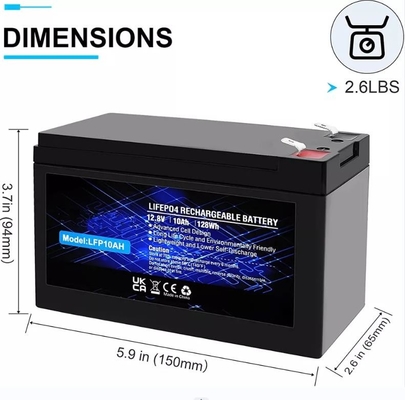 Pin Lithium Phosphate 12,8V 10Ah tích hợp trong pin sạc LiFePO4