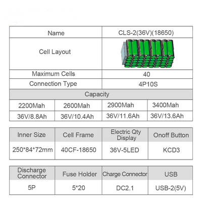 Pin súng OEM Fascial 24V 2600Mah Xe đạp điện Pin có thể tháo rời
