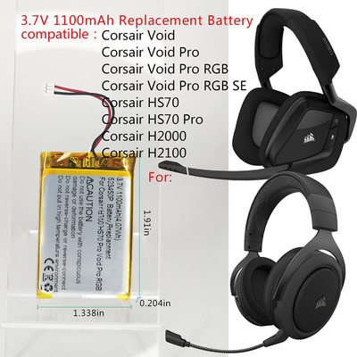 3.7V 1100mah Corsair Void Pro / Thay thế pin Corsair Void 523450P