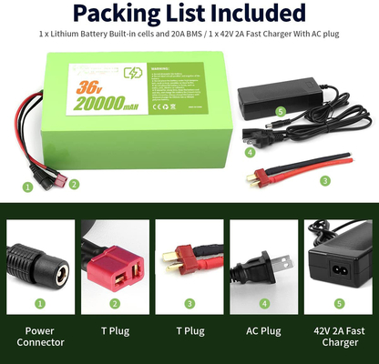 Xe đạp 48V 8Ah E / Bộ pin Lithium Ion 36V 15A cho thiết bị gia dụng