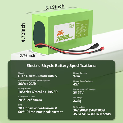 Xe đạp 48V 8Ah E / Bộ pin Lithium Ion 36V 15A cho thiết bị gia dụng