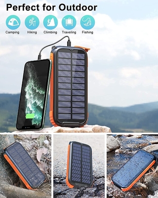 Real Portable Hand Crank Solar Power Bank Station 26800mAh NCM