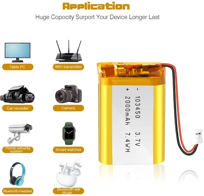 Pin sạc Li Ion NCM 3.7v 2000mah / Đầu nối pin Lithium Ion JST