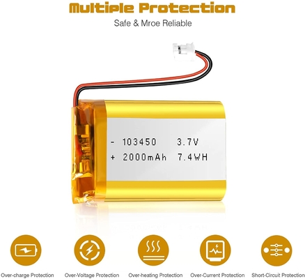 Pin sạc Li Ion NCM 3.7v 2000mah / Đầu nối pin Lithium Ion JST